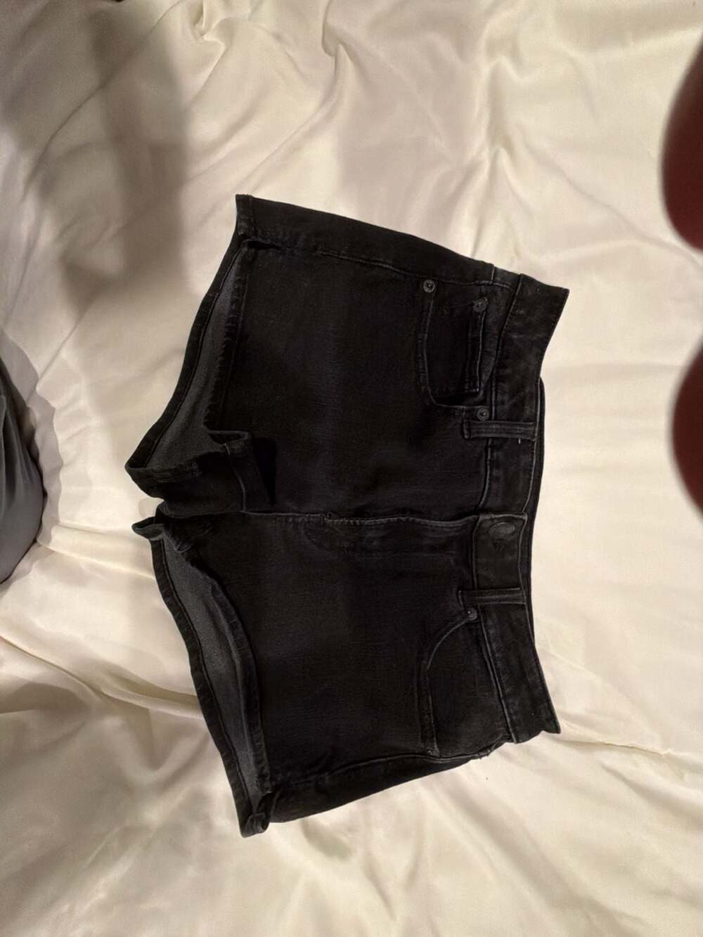 American Eagle Outfitters Black Denim Shortie Shorts Size 6